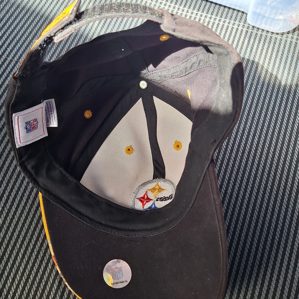 Pittsburgh Steelers baseball-style cap official NFL Charcoal  Velcro Closure - Picture 10 of 13